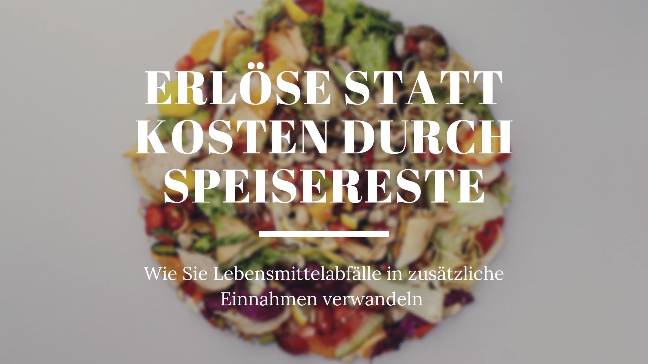 Erlöse statt Kosten mit Speiseresten 