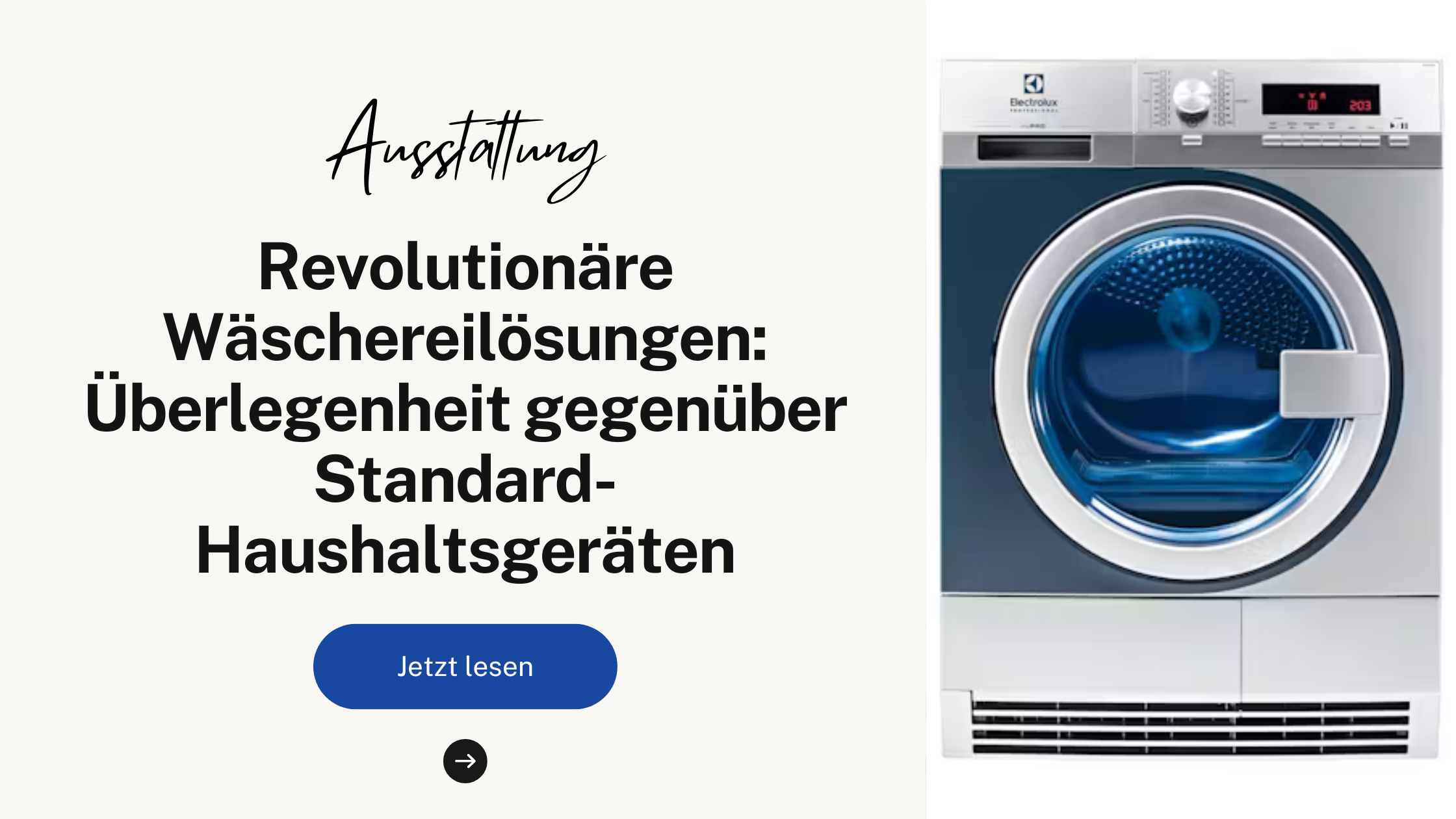 Revolutionäre Wäschereilösungen von Electrolux: Überlegenheit gegenüber Standard-Haushaltsgeräten